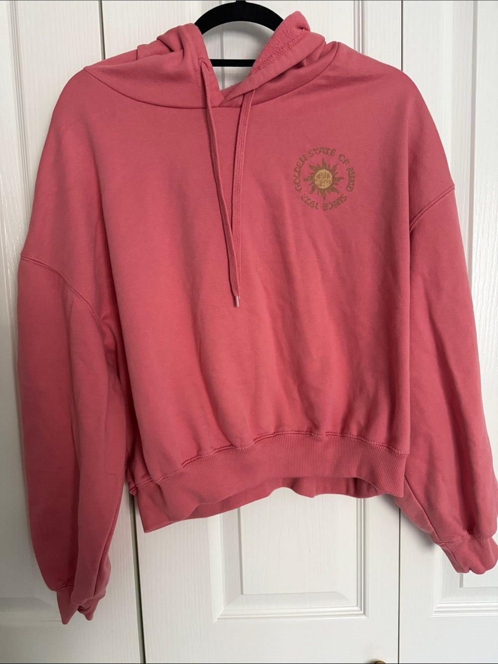Billabong Rose-Pink Hoodie with Sun Chest Graphic